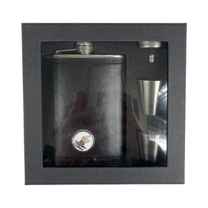 Ahead Cabot Links Leather Flask Set